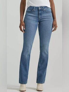 LEE - Women's Light Wash Bootcut Mid-Rise Jeans